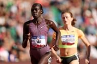 Athing Mu in action at the 2024 U.S. Olympic Team Trials